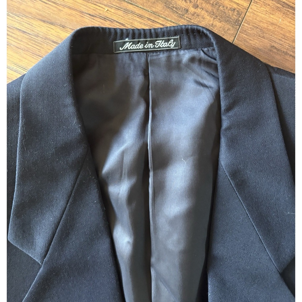 Conte di Roma Men's 2 Piece Suit Blazer Jacket & Pants Dark Blue 42L - Picture 3 of 13